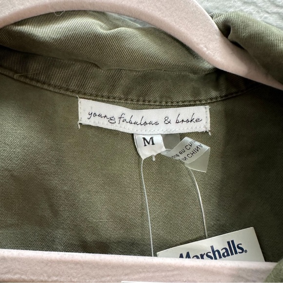 NWT! Young Fabulous & Brown Grayson sleeveless twill jumpsuit, M. - Picture 6 of 7